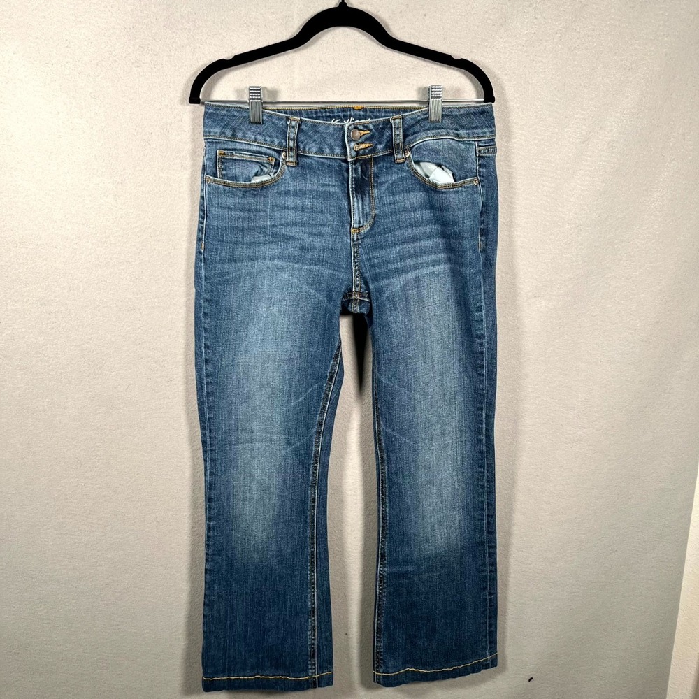 VS Hipster Bootcut Jeans Womens 32 Blue Denim Cotton Stretch‎ Medium Wash Casual